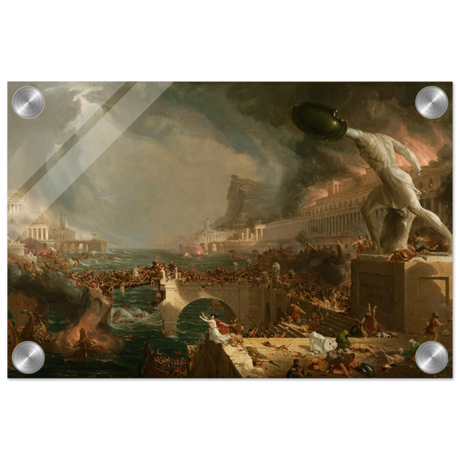 the course of empire destruction by thomas cole classic historical art print20x30 cm / 8x12″Framed Canvas