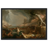 the course of empire destruction by thomas cole classic historical art print40x60 cm / 16x24″Framed Canvas