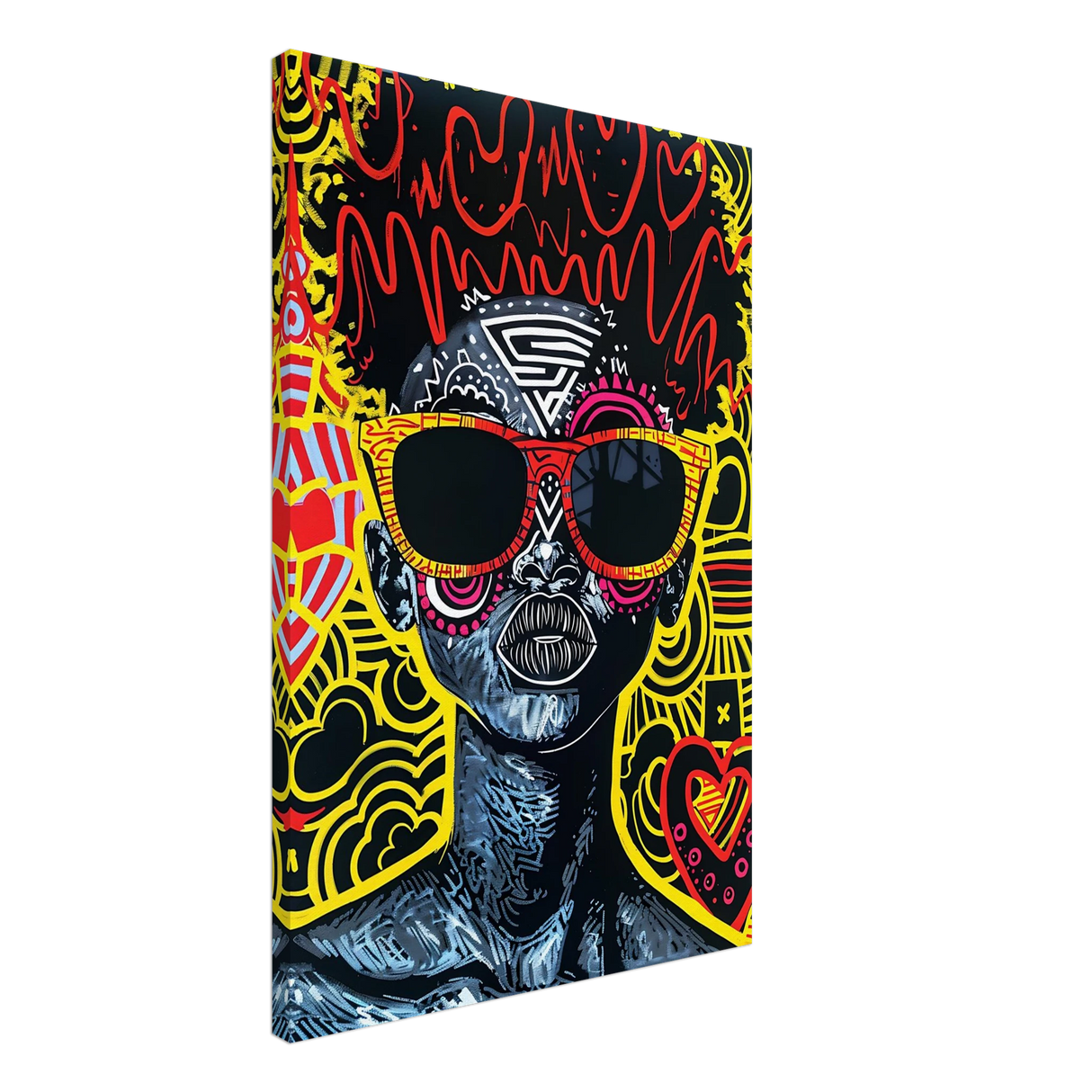 electric royalty afro futurist pop expression wall art print40x60 cm / 16x24″Acrylic Print