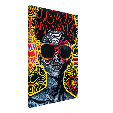 electric royalty afro futurist pop expression wall art print40x60 cm / 16x24″Acrylic Print