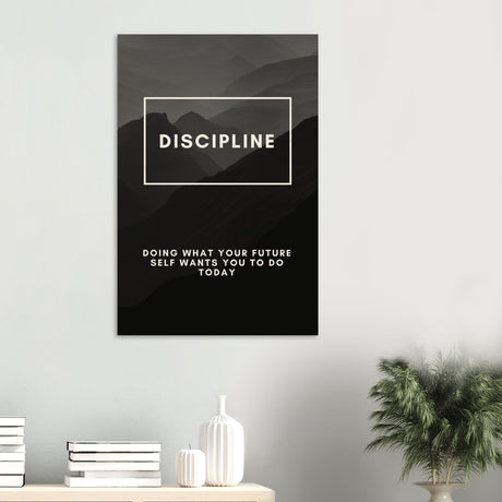 da vinci motivational wall art discipline