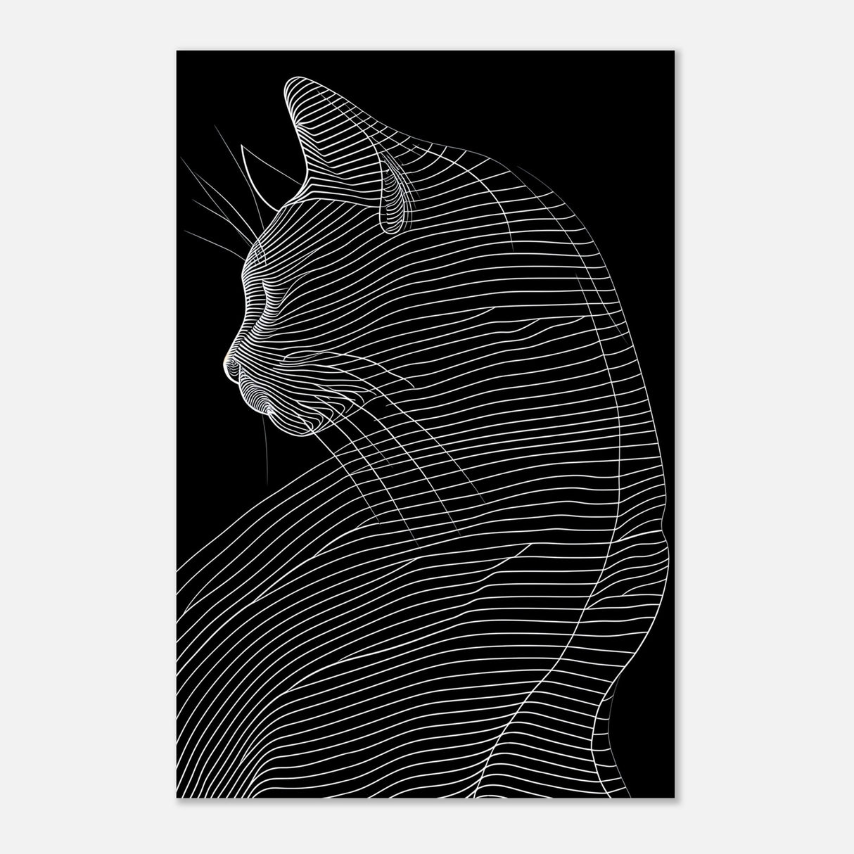  minimalist nature wall art cat animal prints
