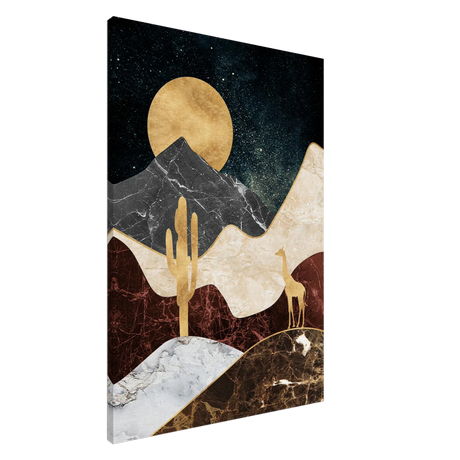 golden horizon safari abstract wilderness in luxe texture wall art print40x60 cm / 16x24″Fine Art Poster
