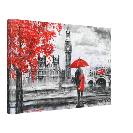 love in london rain romantic city escape wall art print50x75 cm / 20x30″Framed Canvas