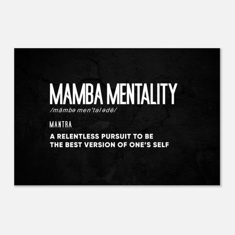  motivational wall art mamba mentality