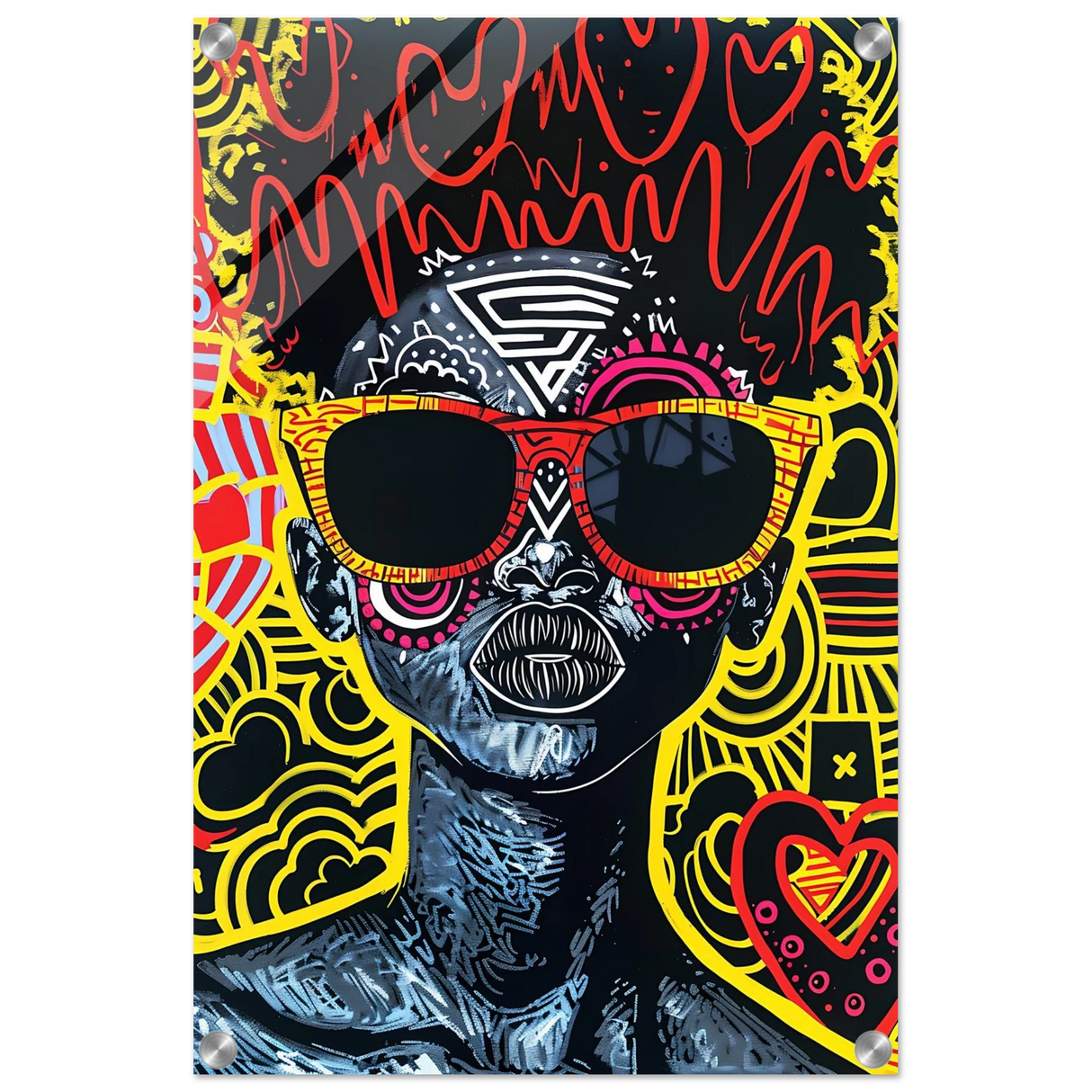 electric royalty afro futurist pop expression wall art print60x90 cm / 24x36″Fine Art Poster