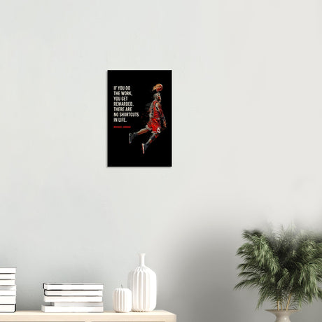 da vinci motivational wall art no shortcuts