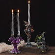 Decorative candle holders with candles on a dark background