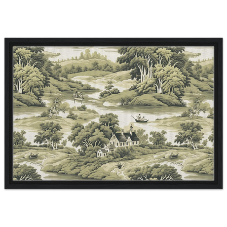 whispers of the countryside vintage scenic wall art print20x30 cm / 8x12″Framed Canvas