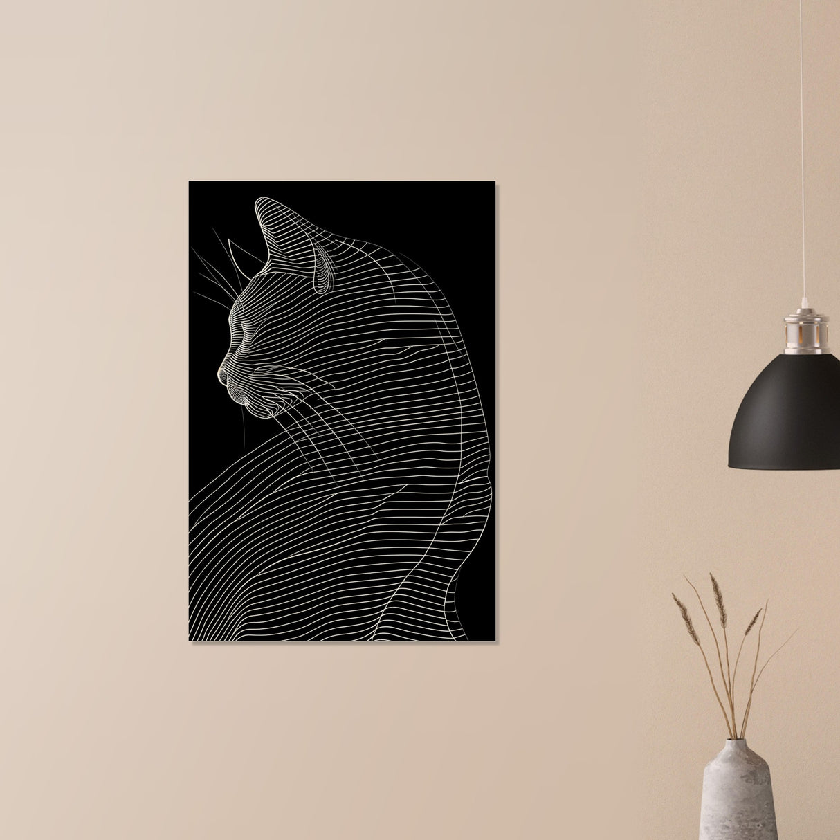  minimalist nature wall art cat animal prints