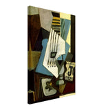 nature morte guitar newspaper glass and ace of clubs by pablo picasso 1914