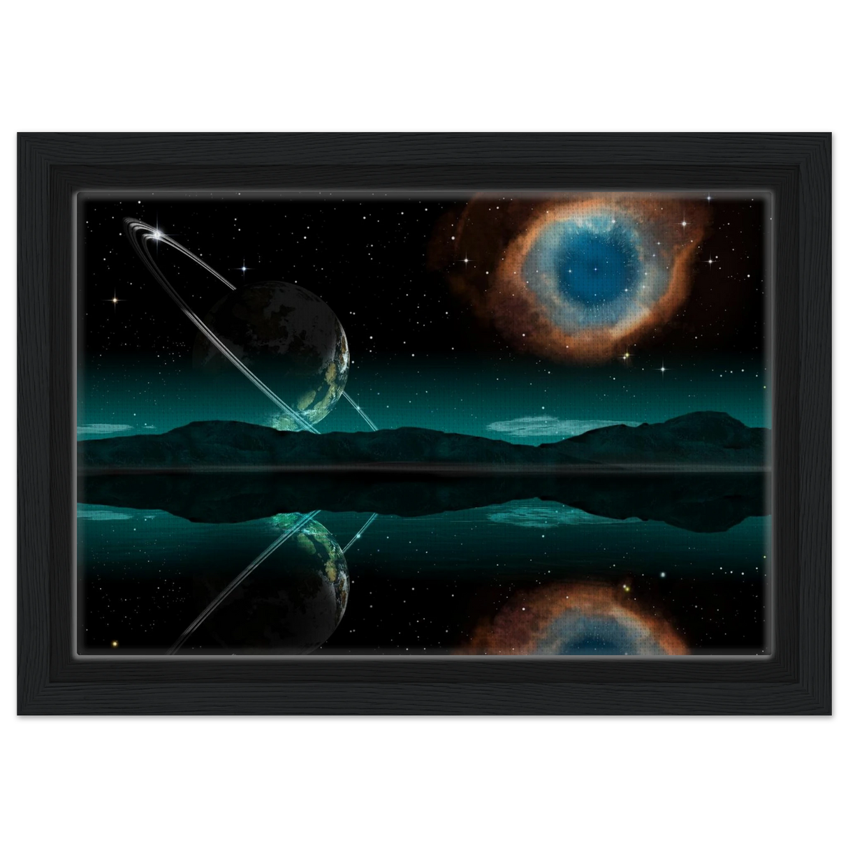 celestial reflections a portal beyond the stars wall art print40x60 cm / 16x24″Aluminum Print