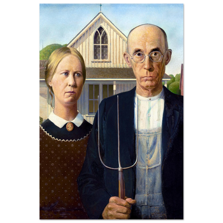 American Gothic by Grant Wood â€“ Iconic American Regionalism Art PrintAcrylic Print50x75 cm / 20x30â€³