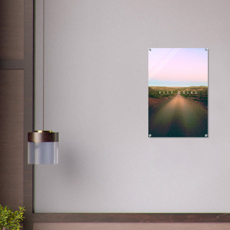 da vinci motivational wall art keep going