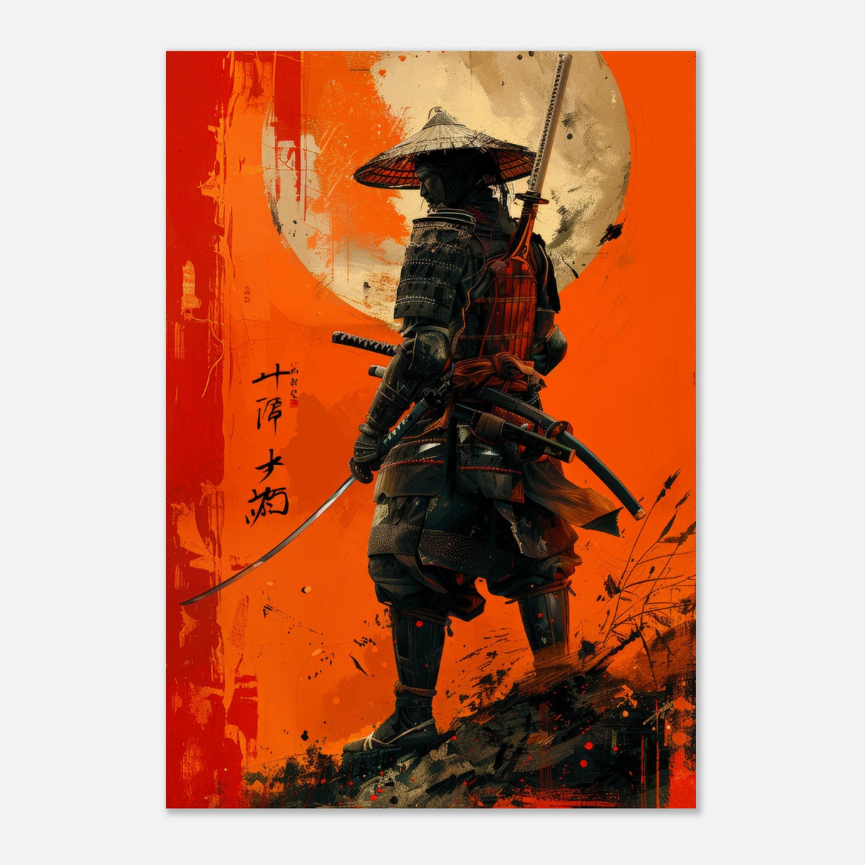  pop art wall art print japanese samurai