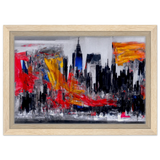 Urban Inferno â€“ Abstract Cityscape Wall Art PrintCanvas20x30 cm / 8x12â€³