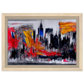 Urban Inferno â€“ Abstract Cityscape Wall Art PrintCanvas20x30 cm / 8x12â€³