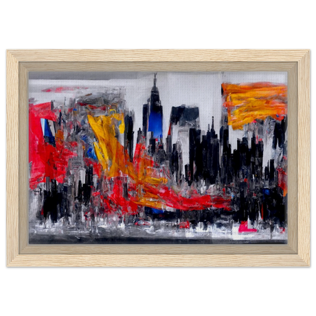 Urban Inferno â€“ Abstract Cityscape Wall Art PrintCanvas20x30 cm / 8x12â€³