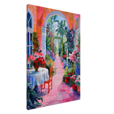 garden of morning light blooming terrace escape wall art print20x30 cm / 8x12″Wood Prints