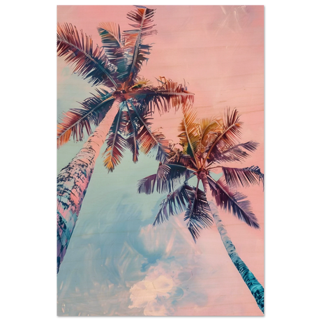 sunset palms wall art print50x75 cm / 20x30″Framed Canvas