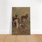 The Good Samaritan by CypriÃ¡n MajernÃ­k â€“ Expressionist Biblical Wall Art PrintFramed Canvas50x70 cm / 20x28â€³