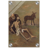 The Good Samaritan by CypriÃ¡n MajernÃ­k â€“ Expressionist Biblical Wall Art PrintAluminum Print45x60 cm / 18x24â€³
