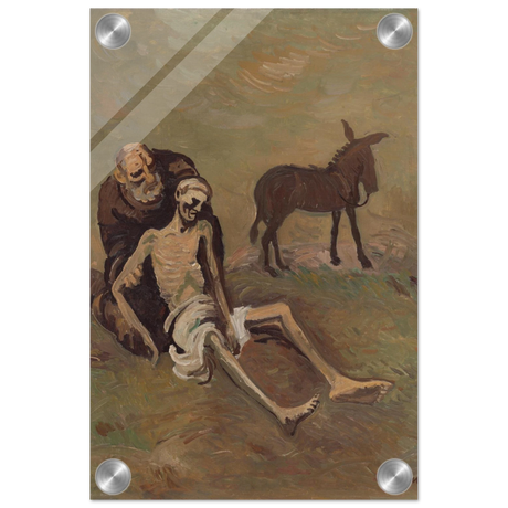 The Good Samaritan by CypriÃ¡n MajernÃ­k â€“ Expressionist Biblical Wall Art PrintAluminum Print45x60 cm / 18x24â€³