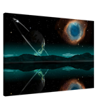 celestial reflections a portal beyond the stars wall art print40x60 cm / 16x24″Framed Canvas