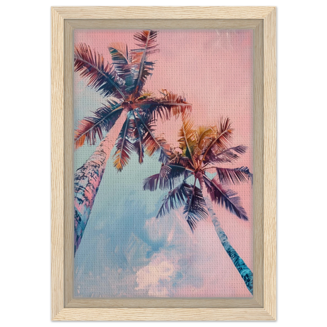 sunset palms wall art print40x60 cm / 16x24″Framed Canvas