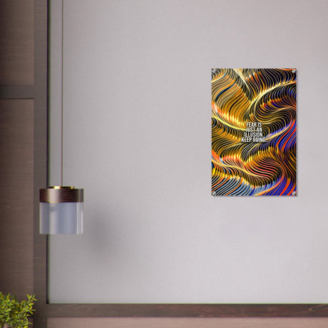 da vinci motivational wall art illusion