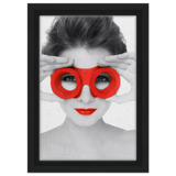 through crimson eyes monochrome glamour pop wall art print40x60 cm / 16x24″Acrylic Print