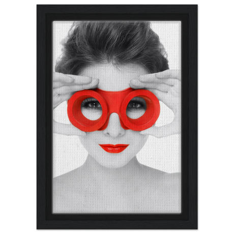 through crimson eyes monochrome glamour pop wall art print40x60 cm / 16x24″Acrylic Print