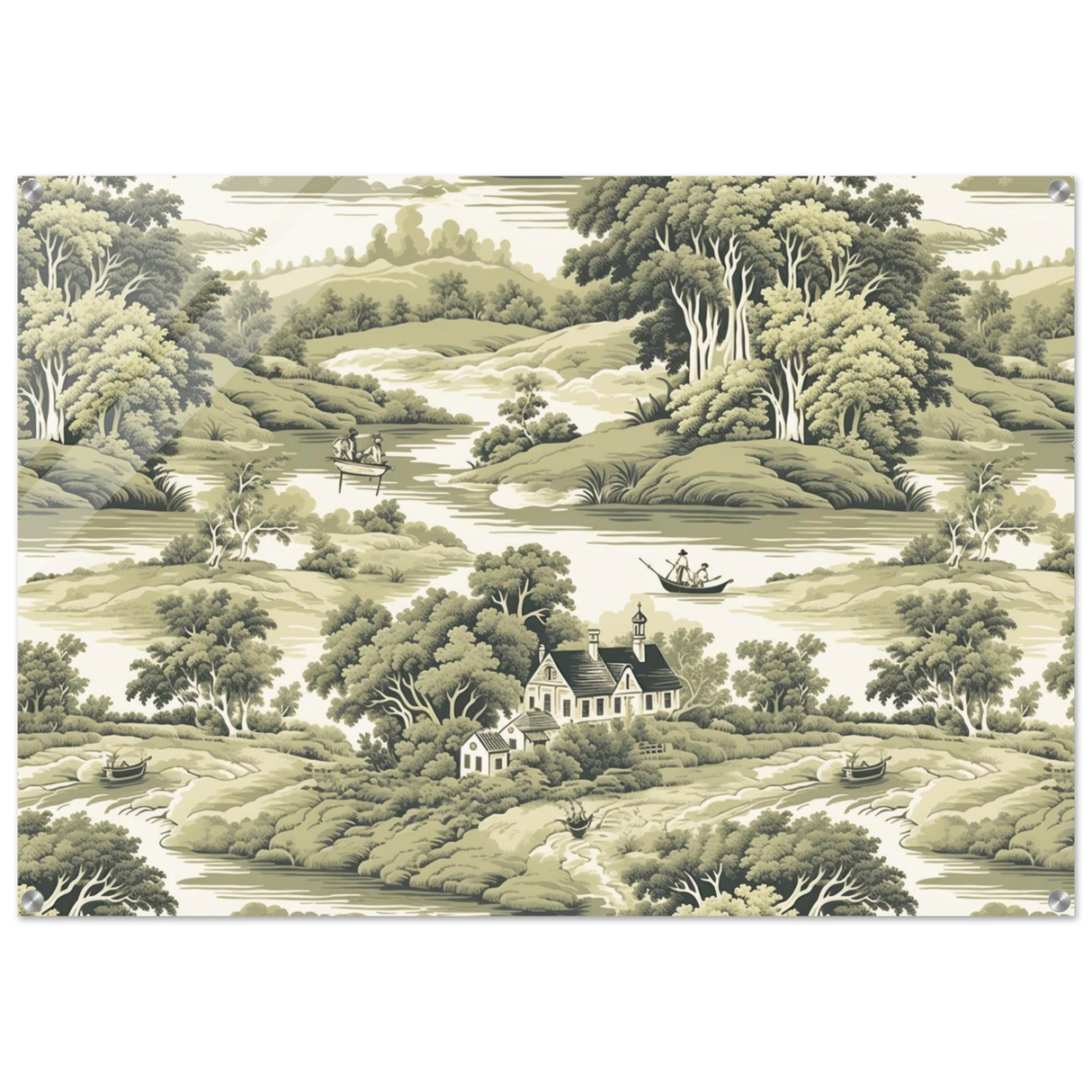 whispers of the countryside vintage scenic wall art print40x60 cm / 16x24″Framed Canvas