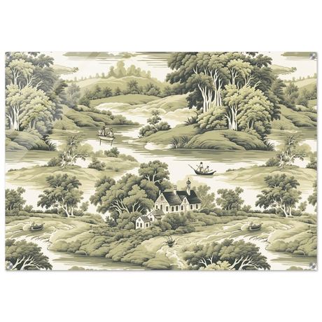 whispers of the countryside vintage scenic wall art print40x60 cm / 16x24″Framed Canvas