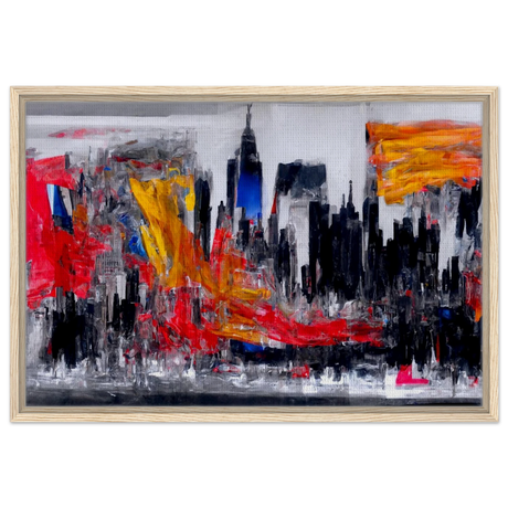 Urban Inferno â€“ Abstract Cityscape Wall Art PrintAluminum Print30x45 cm / 12x18â€³