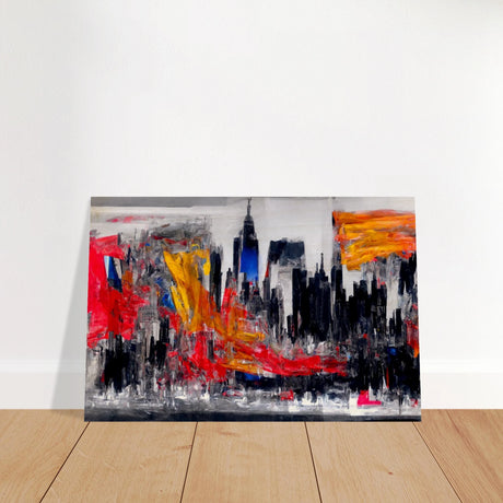 Urban Inferno â€“ Abstract Cityscape Wall Art PrintCanvas30x45 cm / 12x18â€³