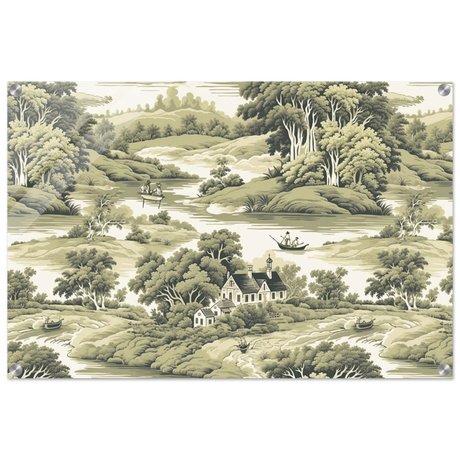 whispers of the countryside vintage scenic wall art print40x60 cm / 16x24″Framed Canvas