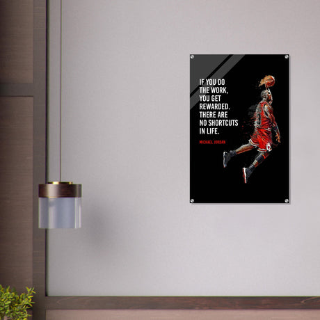 da vinci motivational wall art no shortcuts