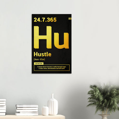 da vinci motivational wall art hustle