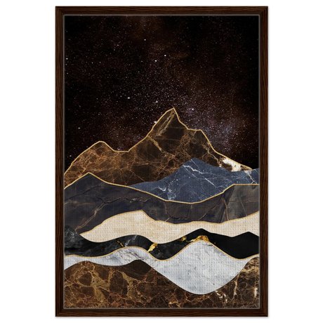 celestial ridges marbled mountain majesty wall art print30x45 cm / 12x18″Fine Art Poster