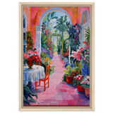 garden of morning light blooming terrace escape wall art print50x75 cm / 20x30″Aluminum Print