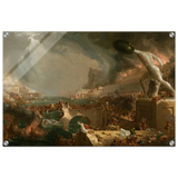 the course of empire destruction by thomas cole classic historical art print20x30 cm / 8x12″Brushed Aluminum Print