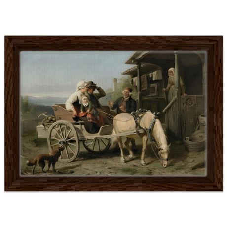 forsta besoket a nordic tale of togetherness by bengt nordenberg wall art print40x60 cm / 16x24″Framed Canvas