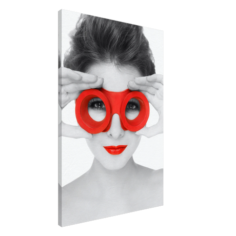 through crimson eyes monochrome glamour pop wall art print20x30 cm / 8x12″Acrylic Print