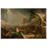the course of empire destruction by thomas cole classic historical art print60x90 cm / 24x36″Canvas