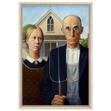American Gothic by Grant Wood â€“ Iconic American Regionalism Art PrintBrushed Aluminum Print50x75 cm / 20x30â€³