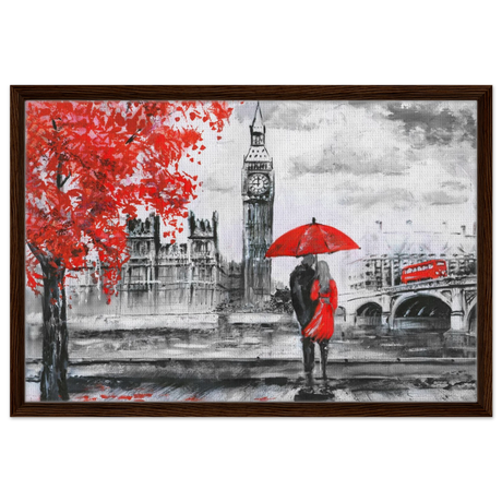 love in london rain romantic city escape wall art print30x45 cm / 12x18″Framed Canvas