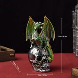 Dragon Candlestick Statue – Gothic Resin Sculpture Ornament for Home & Fantasy Décor