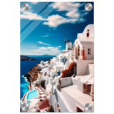 santorini serenity dreamy greek island wall art print60x90 cm / 24x36″Brushed Aluminum Print