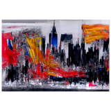Urban Inferno â€“ Abstract Cityscape Wall Art PrintAluminum Print60x90 cm / 24x36â€³